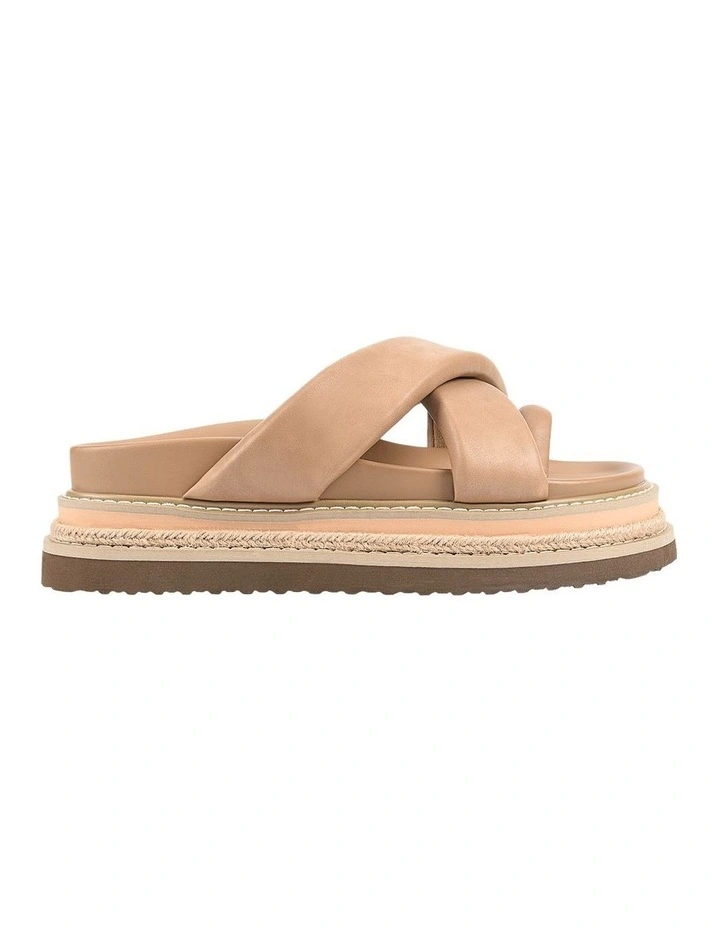 Thelma Flatform Slides in Biscuit image 1