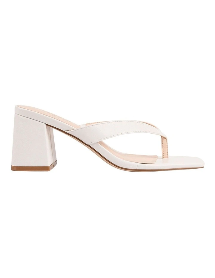 Stoked Block Heel Thongs in Chalk White image 1