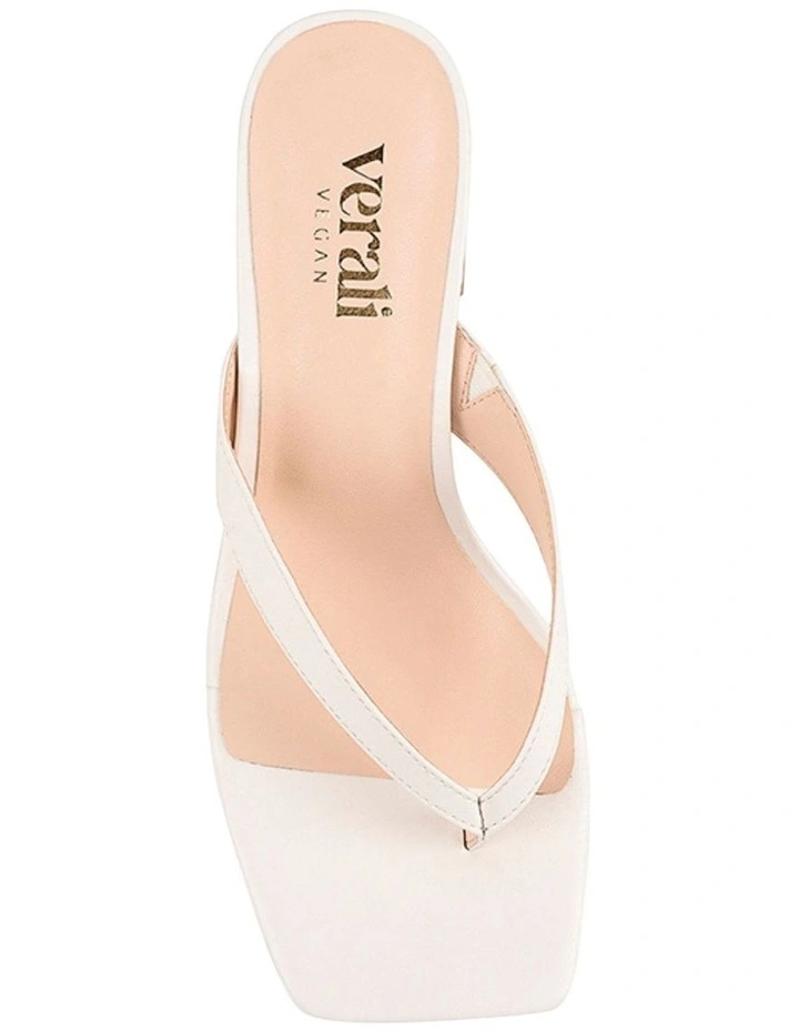 Stoked Block Heel Thongs in Chalk White image 4