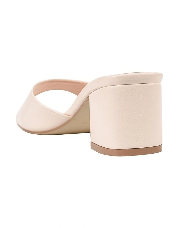 Wednesday Block Heel Mules in Bone image 5