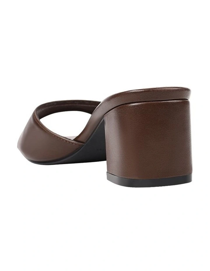 Wednesday Block Heel Mules in Chocolate Brown image 5