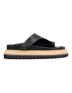 Thor Flatform Thongs in Black