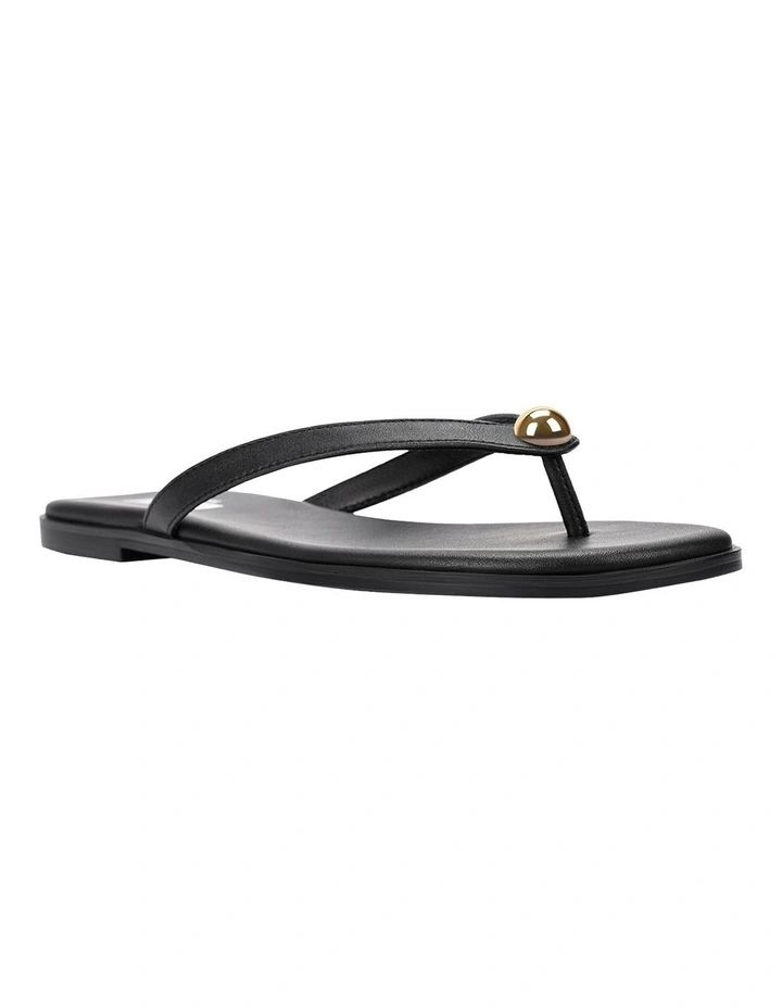 Sassy Casual Thongs in Black image 3