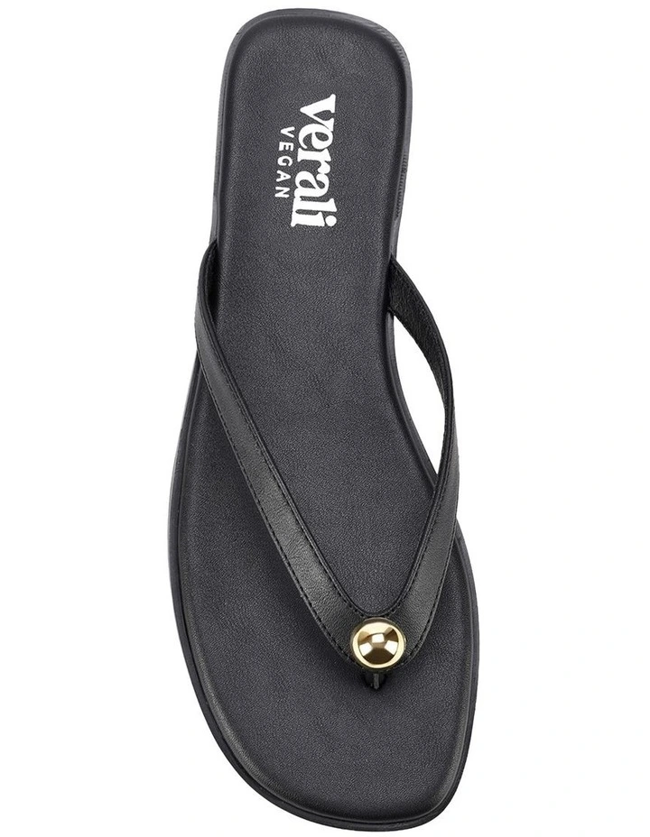 Sassy Casual Thongs in Black image 6