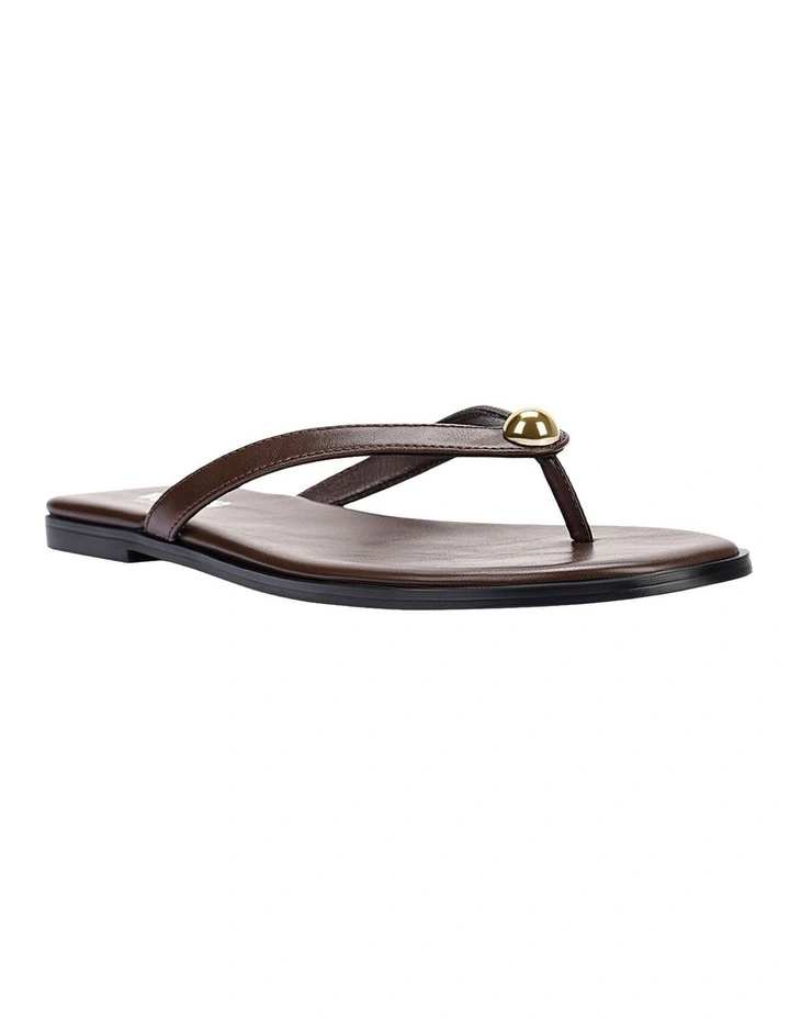 Sassy Casual Thongs in Chocolate Brown image 3