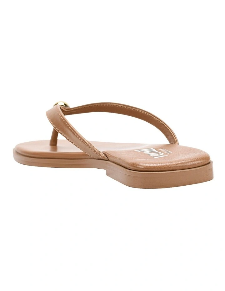 Sassy Casual Thongs in Dark Camel image 4