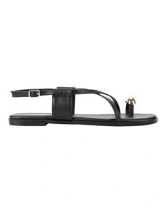 Sapphire Strappy Sandals in Black