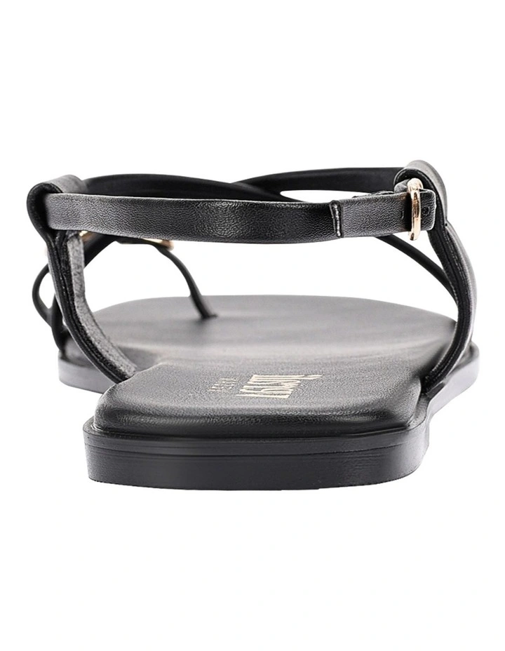 Sapphire Strappy Sandals in Black image 3