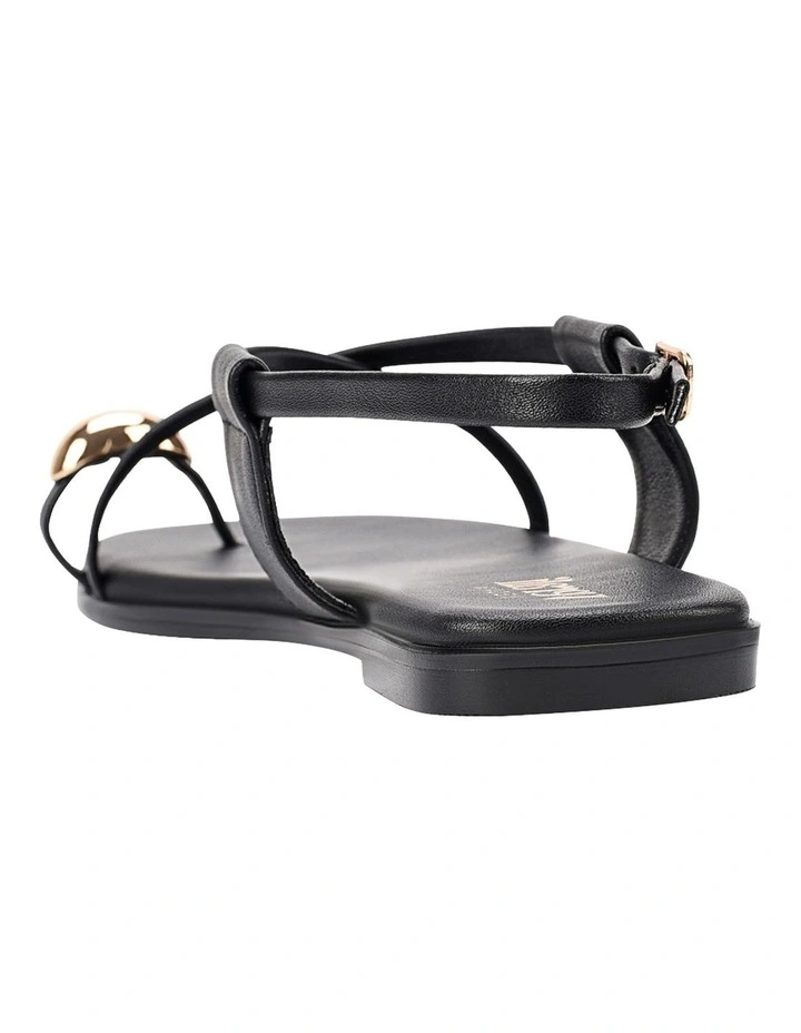 Sapphire Strappy Sandals in Black image 4