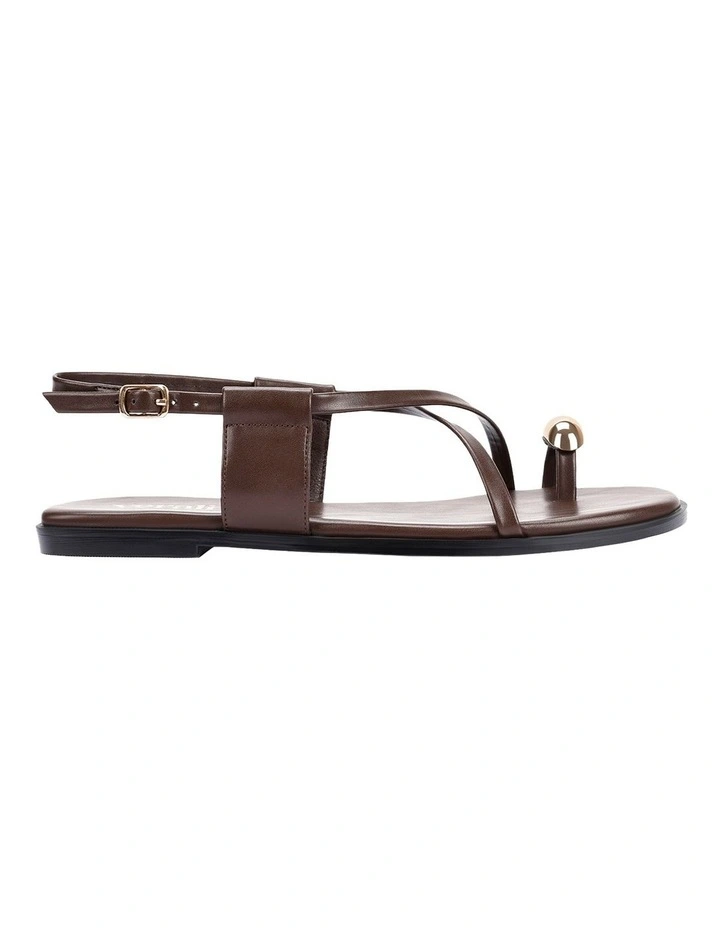 Sapphire Strappy Sandals in Chocolate Brown image 1