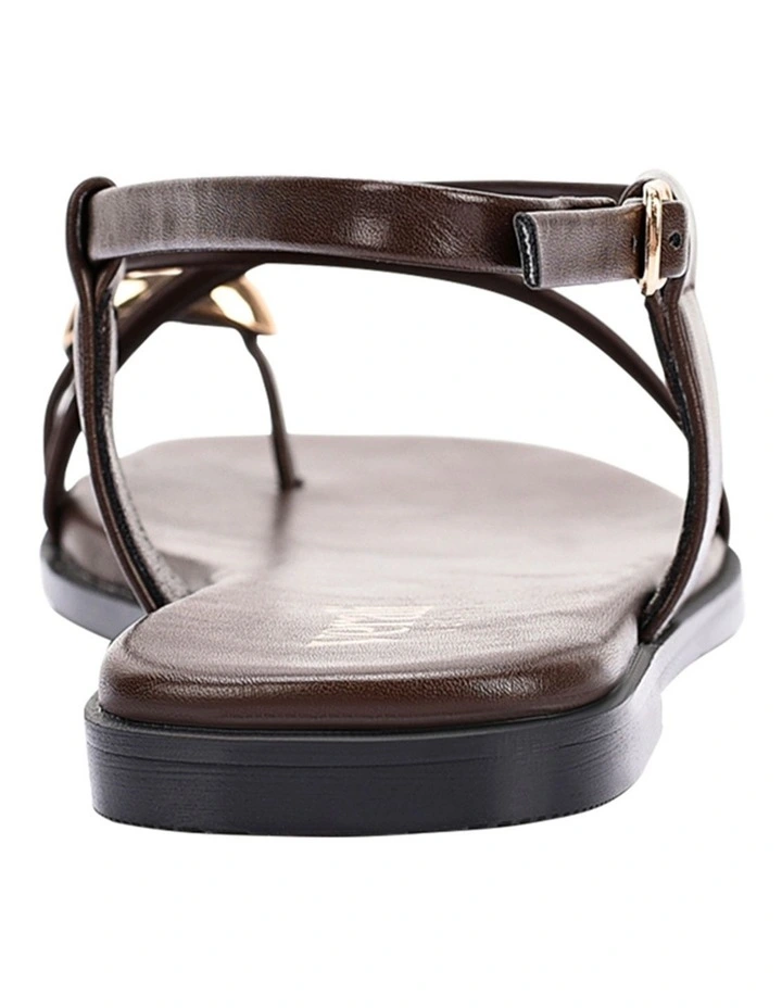 Sapphire Strappy Sandals in Chocolate Brown image 3
