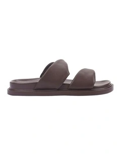 Bindy Footbed Slides in Chocolate Brown