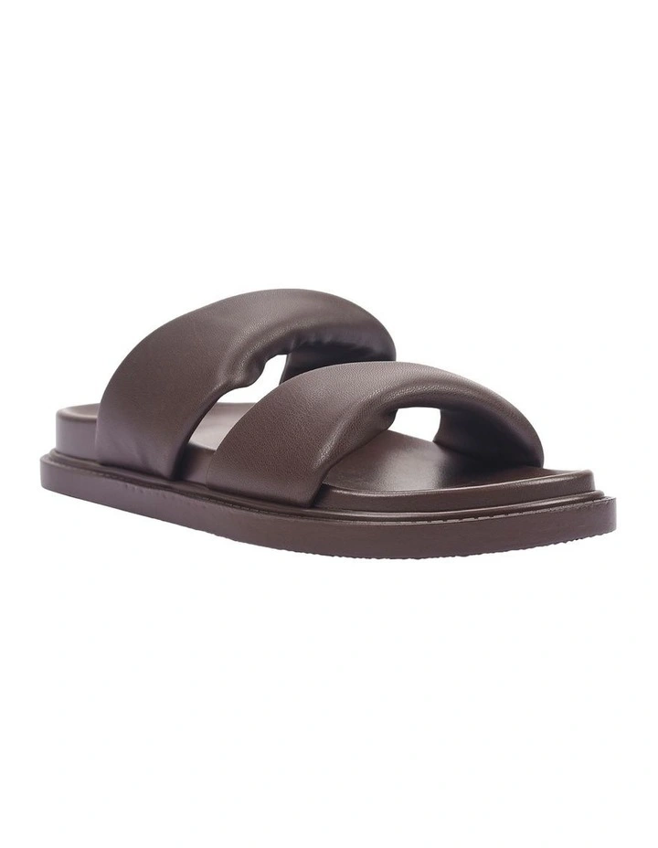 Bindy Footbed Slides in Chocolate Brown image 2