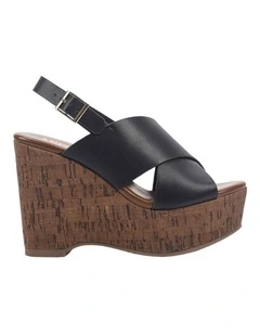 June Platform Wedges in Black