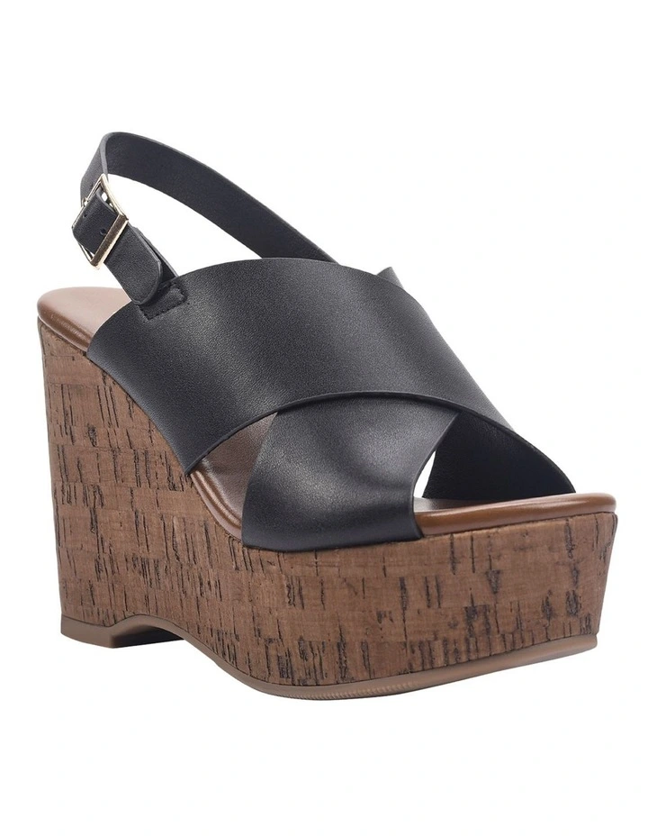 June Platform Wedges in Black image 2