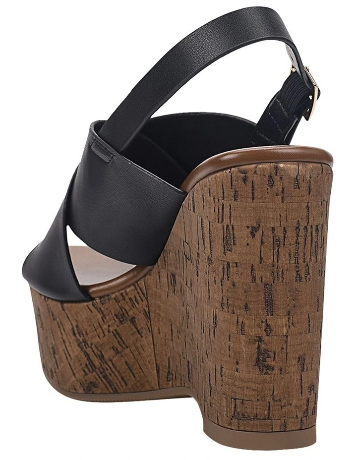 June Platform Wedges in Black image 4