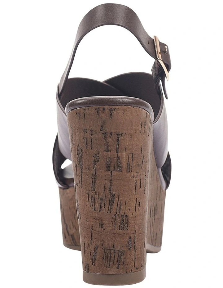 June Platform Wedges in Chocolate Brown image 3