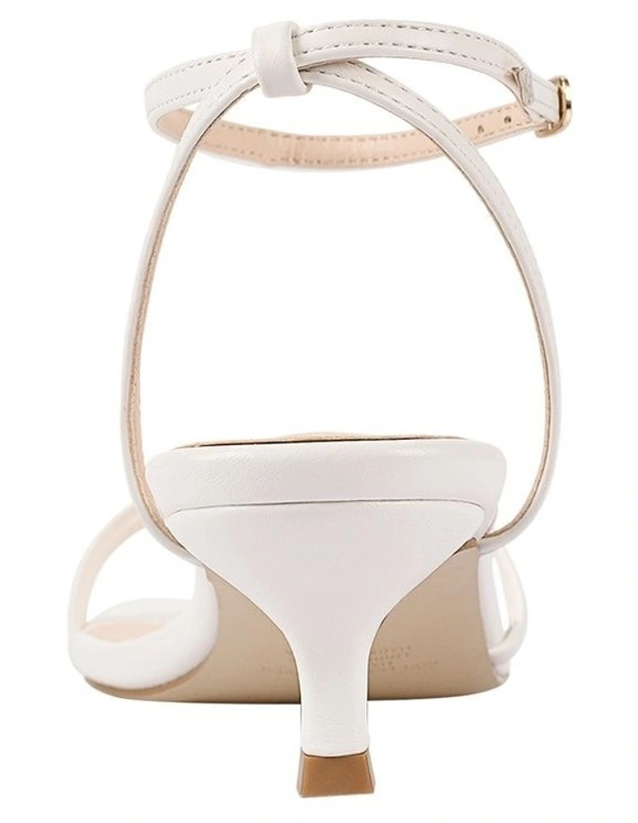 Alex Kitten Heel Sandals in Chalk White image 4