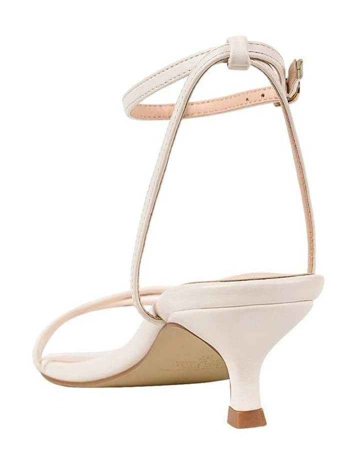 Alex Kitten Heel Sandals in Chalk White image 5