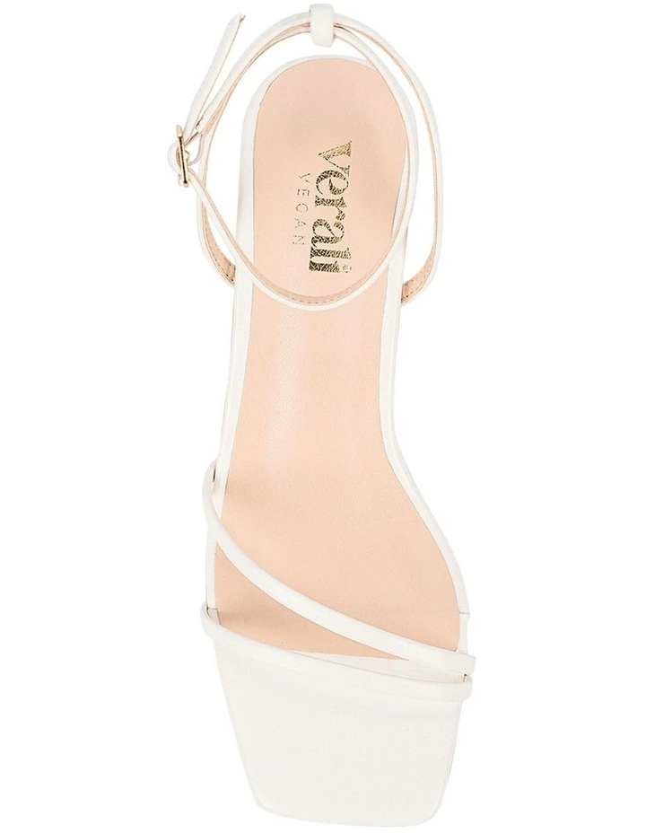 Alex Kitten Heel Sandals in Chalk White image 6