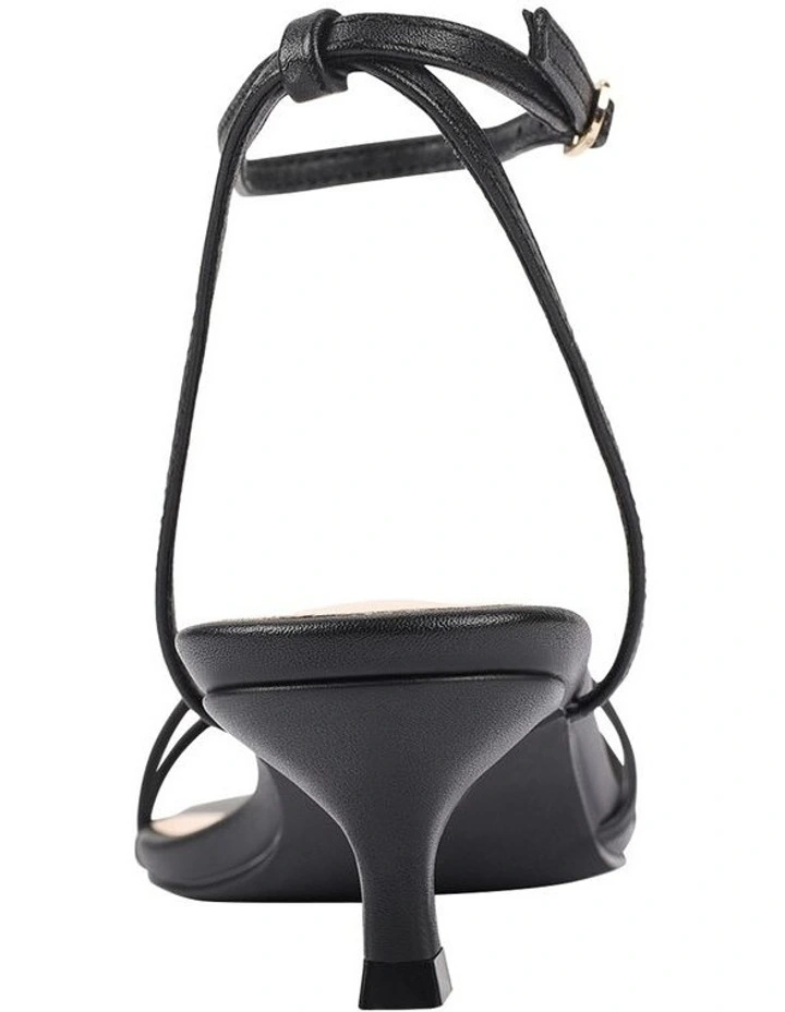 Alex Kitten Heel Sandals in Black image 4