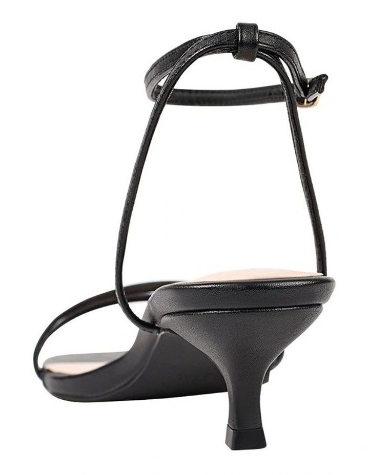 Alex Kitten Heel Sandals in Black image 5