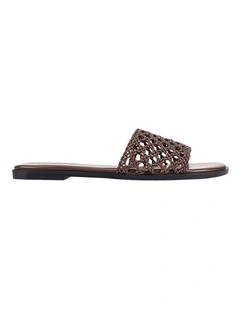Salvatore Casual Slides in Chocolate Brown
