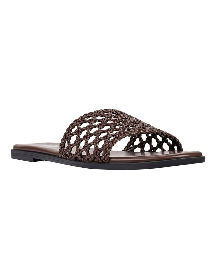 Salvatore Casual Slides in Chocolate Brown image 2