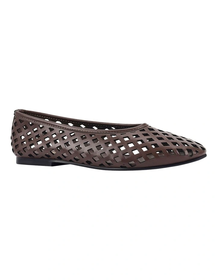 Dazed Ballet Flats in Chocolate Brown image 2
