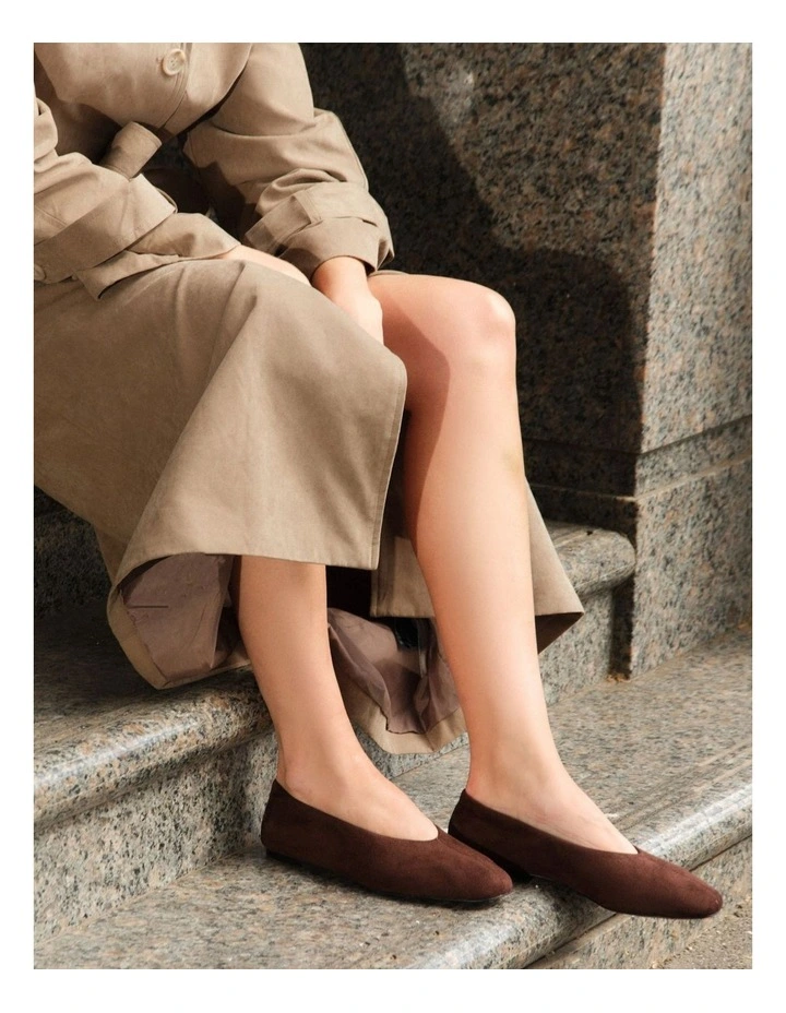 Euphoria Ballet Flats in Chocolate Micro image 2