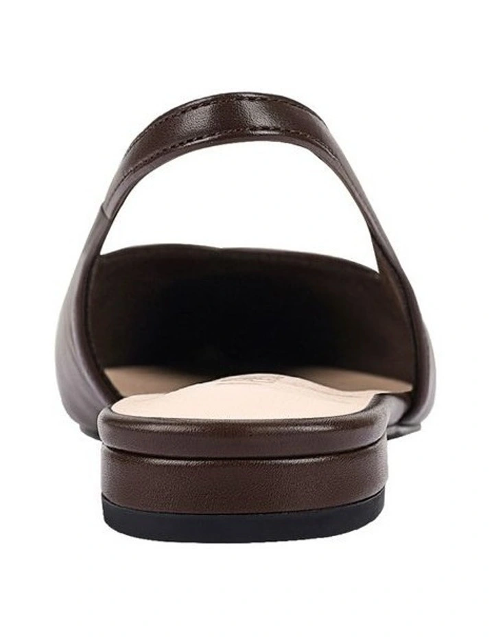 Hillary Slingback Flats in Chocolate Brown image 3