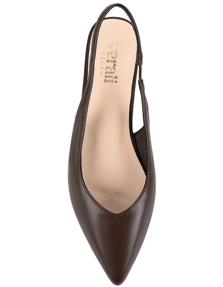 Hillary Slingback Flats in Chocolate Brown image 5