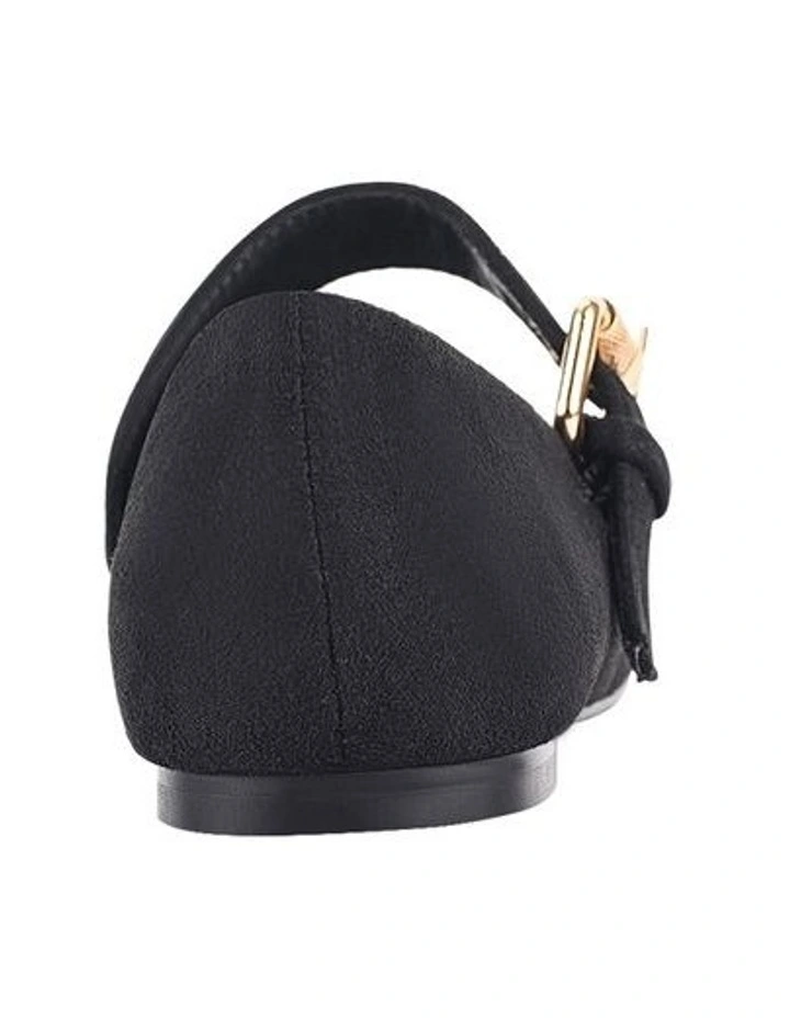 Europe Mary-Jane Flats in Black Micro image 3