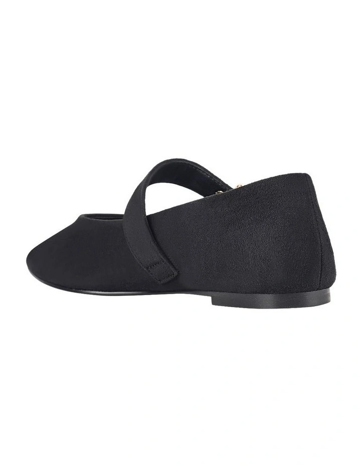 Europe Mary-Jane Flats in Black Micro image 5