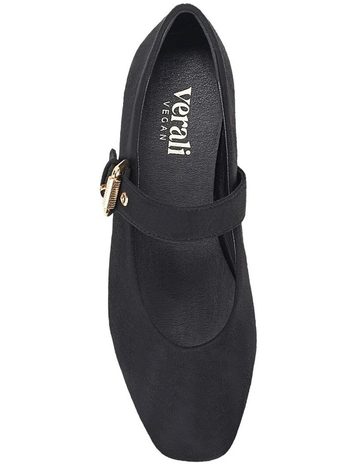 Europe Mary-Jane Flats in Black Micro image 5