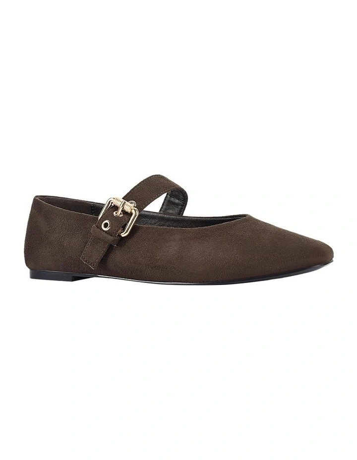 Europe Mary-Jane Flats in Chocolate Micro image 3