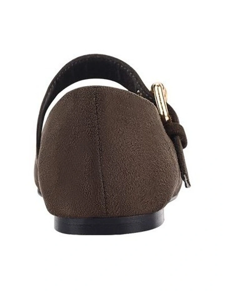 Europe Mary-Jane Flats in Chocolate Micro image 3