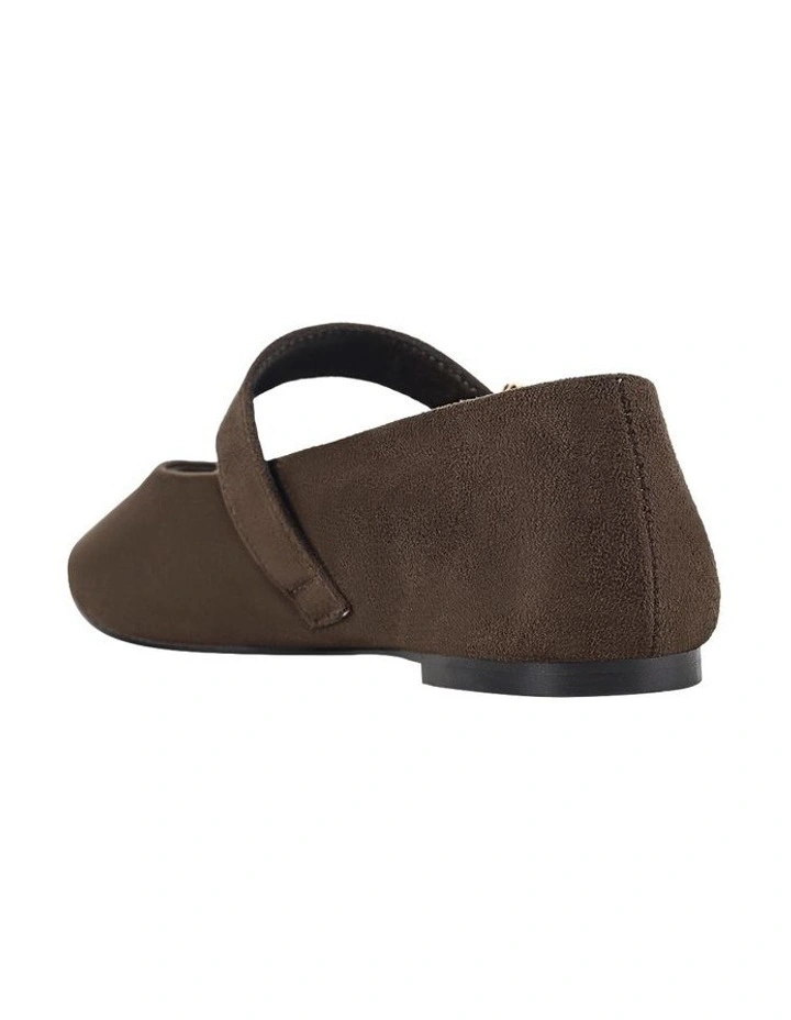Europe Mary-Jane Flats in Chocolate Micro image 5