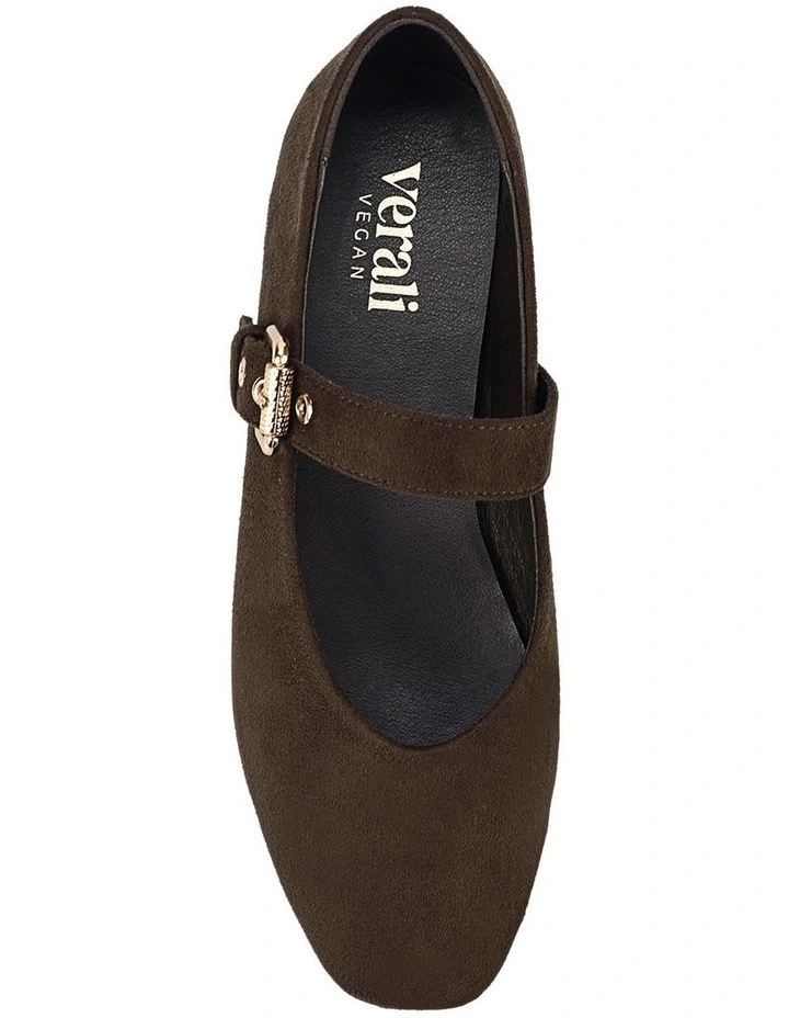 Europe Mary-Jane Flats in Chocolate Micro image 5