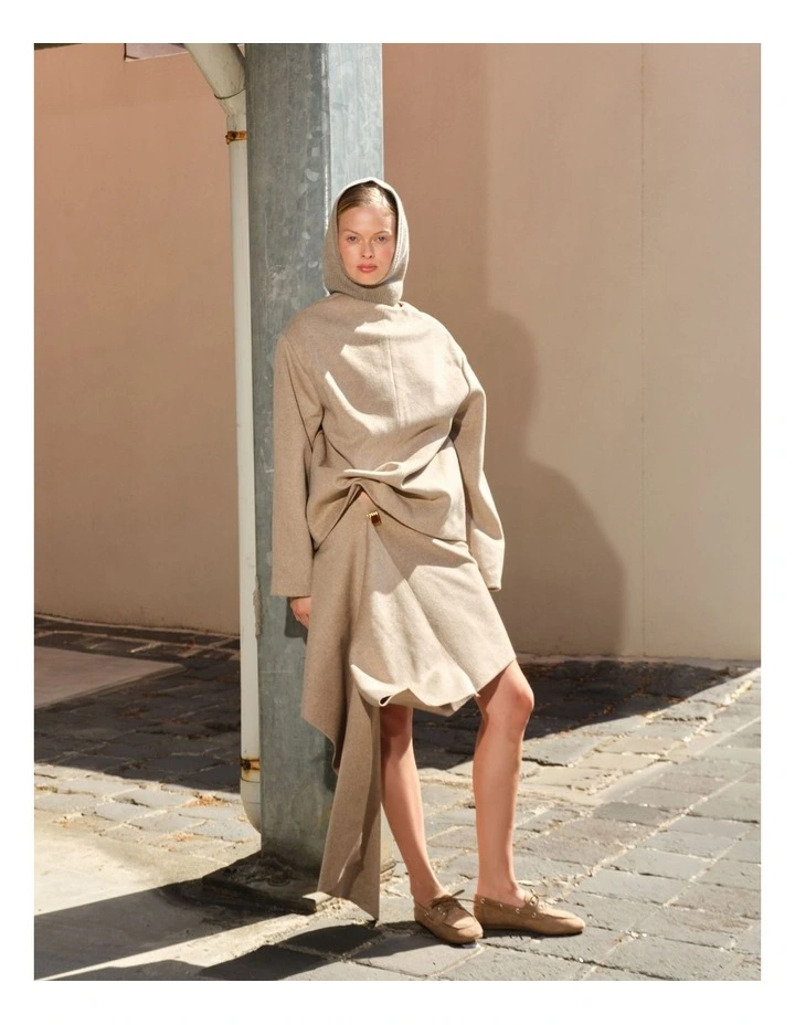 Brody Boat Shoes in Taupe Micro image 2