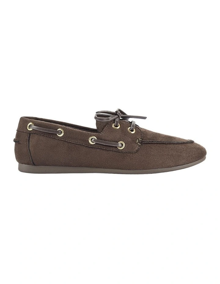 Brody Boat Shoes in Chocolate Brown Micro image 1