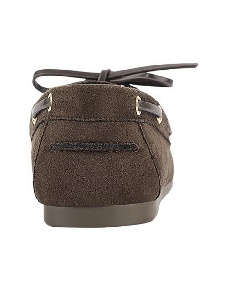 Brody Boat Shoes in Chocolate Brown Micro image 4
