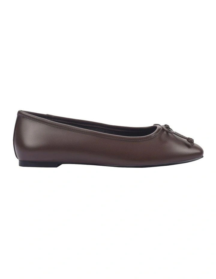 Eugenie Ballet Flats in Chocolate Brown image 1