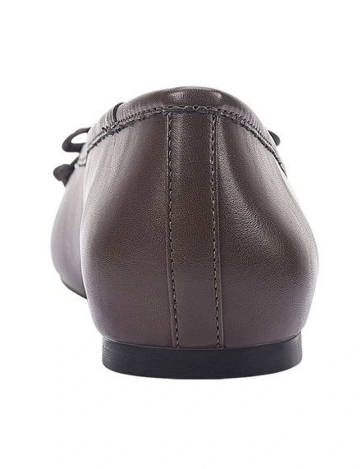 Eugenie Ballet Flats in Chocolate Brown image 3