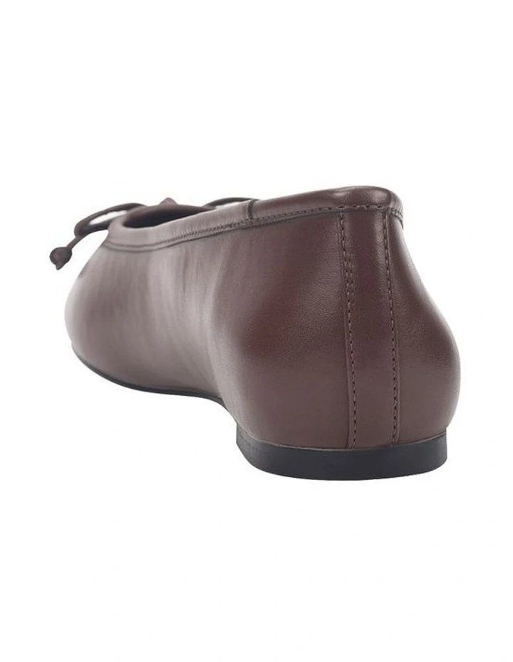 Eugenie Ballet Flats in Chocolate Brown image 4