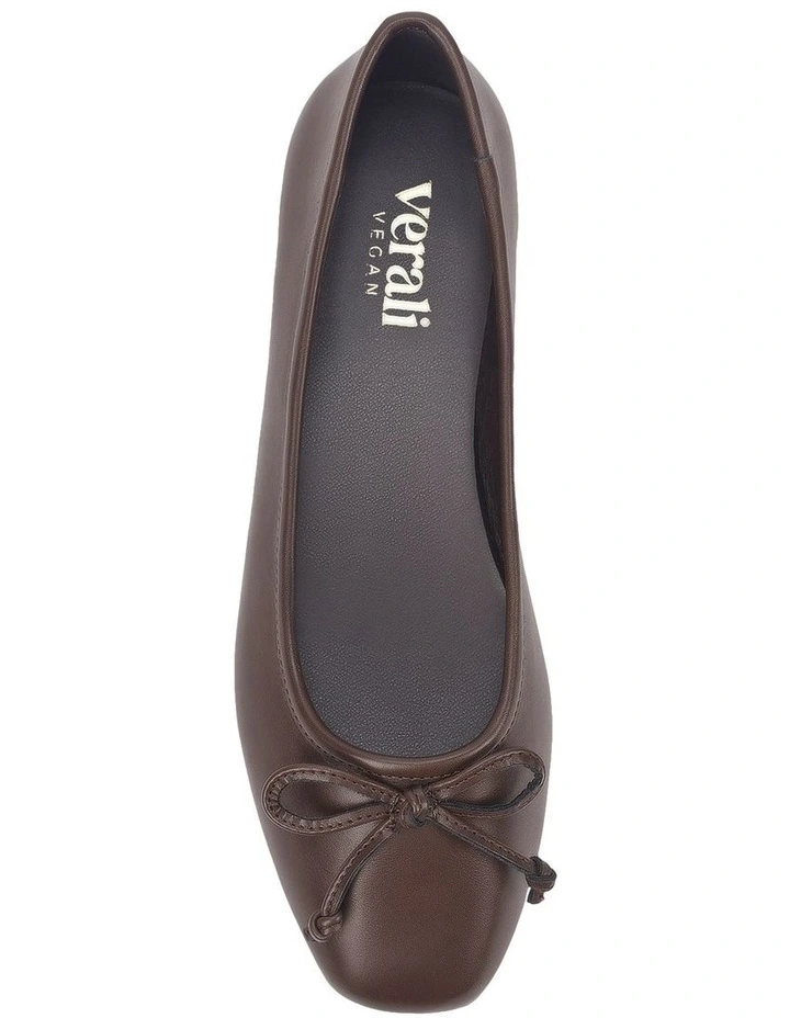 Eugenie Ballet Flats in Chocolate Brown image 5