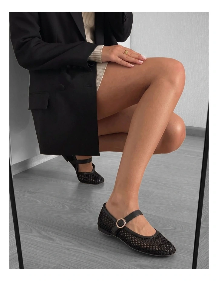 Eunice Mary-Jane Flats in Black image 2