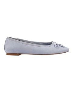Eugenie Ballet Flats in Light Blue Micro