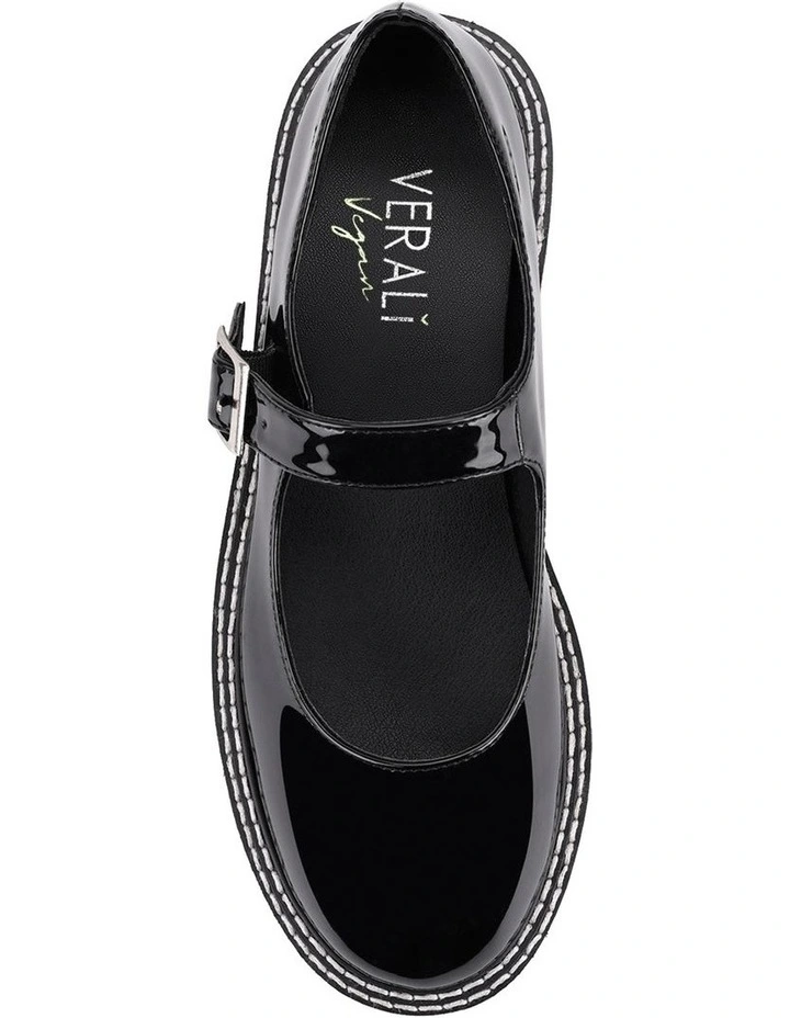 Nene Chunky Mary Jane Loafers in Black Patent image 6