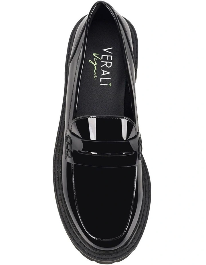 Neon Chunky Loafers in Black Patent image 6